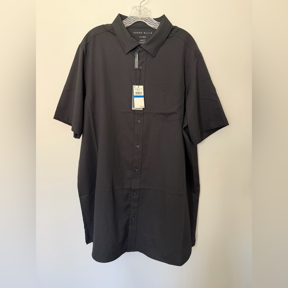 Donating soon- PERRY ELLIS Totally Stretch Solid Shirt Tall